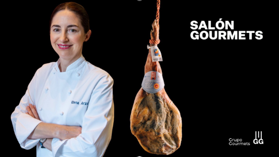 Jamón de Teruel D.O.P. promociona su sabor y versatilidad en Salón Gourmets con Elena Arzak